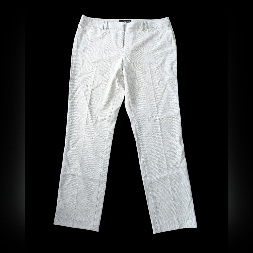 AMANDA & CHELSEA Womens Pants Trousers Grey White Size 14 $98 - NWT